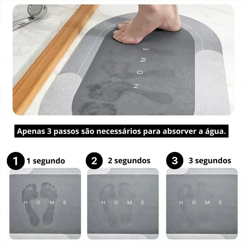 Tapete para Banheiro Absorvente Antiderrapante de Alta Qualidade Vitamw